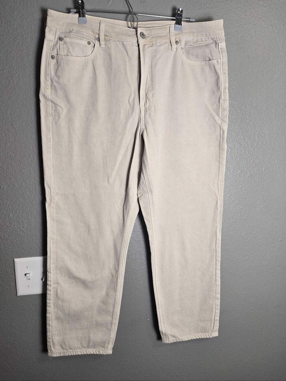 American Eagle Light Tan Mom Straight Leg Jeans Size 16